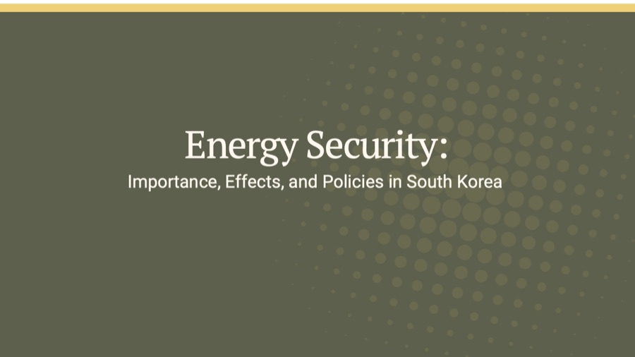 First page of Energy Security